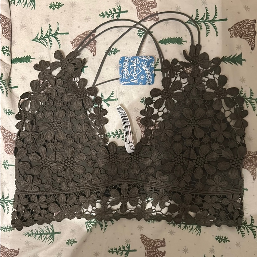 Free People Lace Floral Bralette